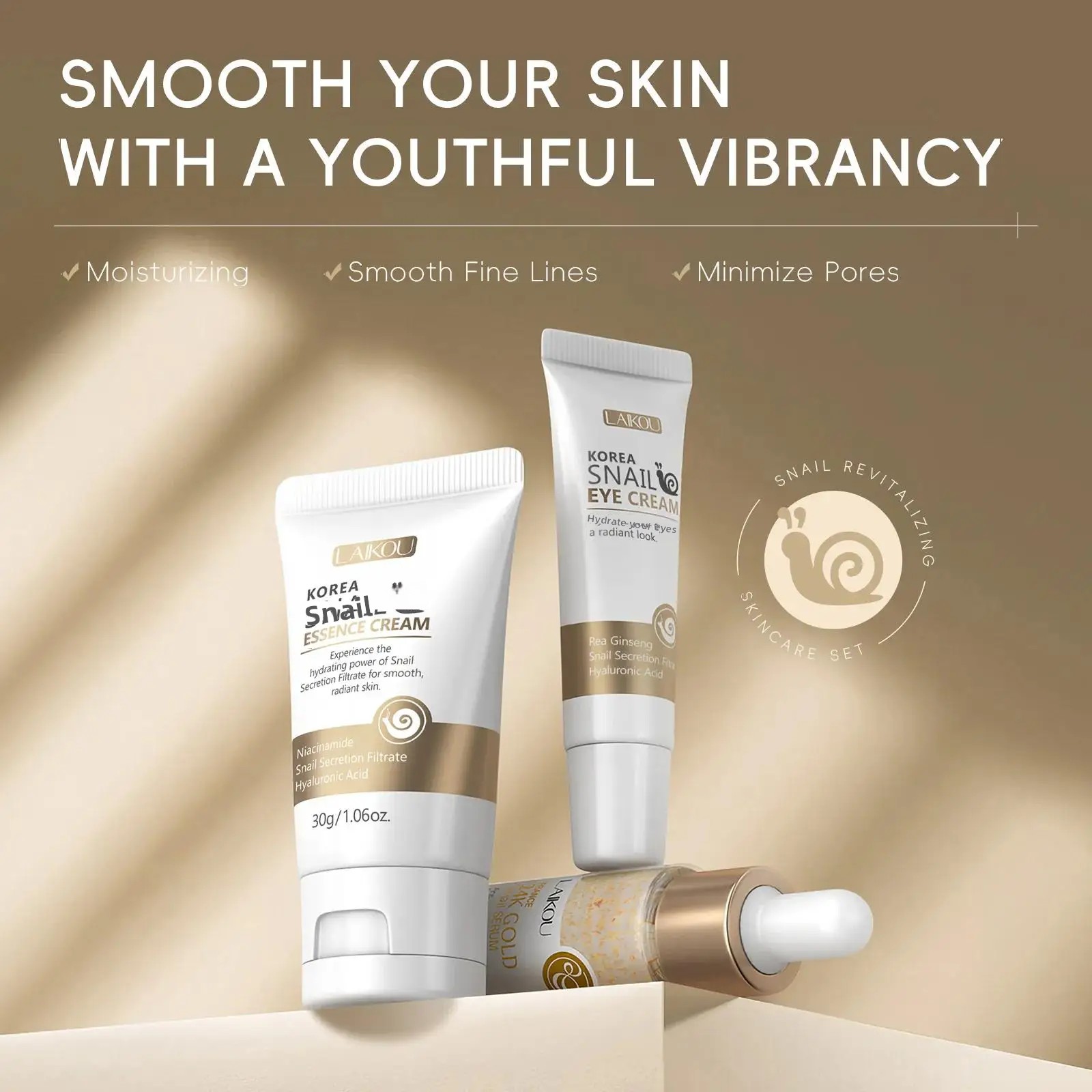 24K Gold Snail Repair Serum Ey - огляд і ціна Luxury Skincare Set